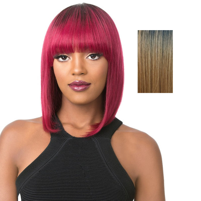 Cap Weave. Wig HH Galaxy,Dark Brown Roots With Strawberry Blonde