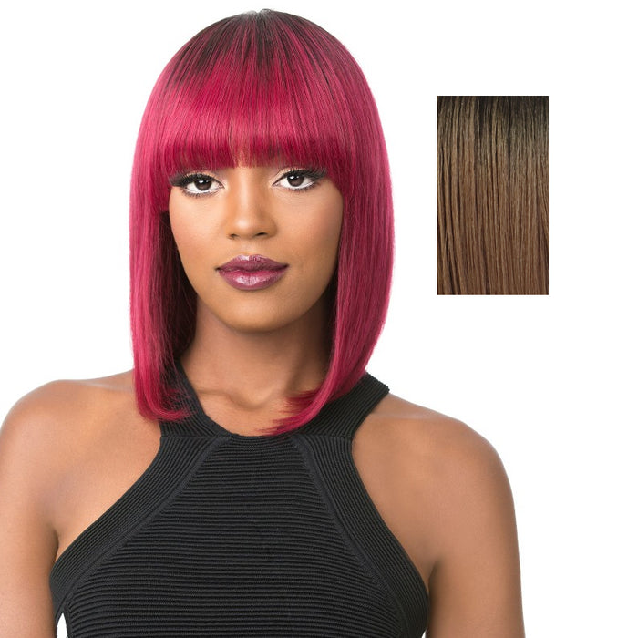 Cap Weave. Wig HH Galaxy,Dark Brown Roots With Light Auburn