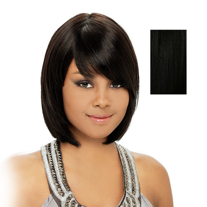 100 Percent Indian Remi Natural First Lady Wig,Black