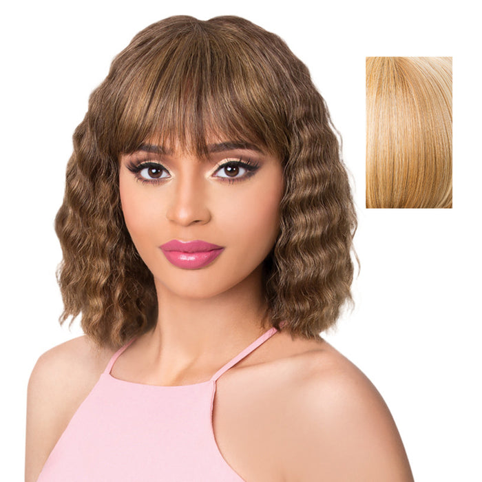 100% Brazilian Natural Blue Human Hair Wig,Strawberry blonde