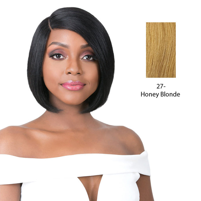 100% Human Hair 5" Deep Parting Lace Wig,Strawberry blonde