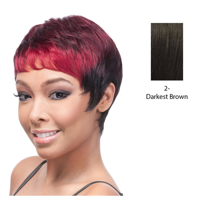 Human Hair Wig,Darkest brown
