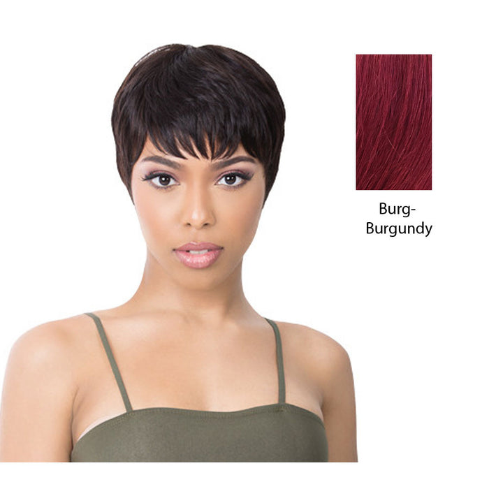 Human Hair Wig,Burgundy