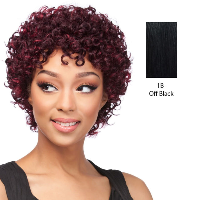 Cap Weave Human Hair Wig,Off black