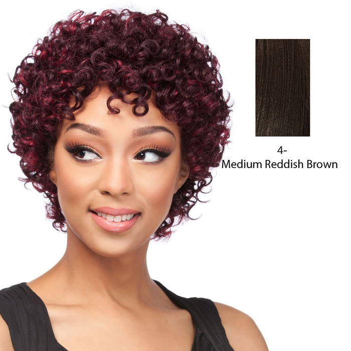Cap Weave Human Hair Wig,Dark brown