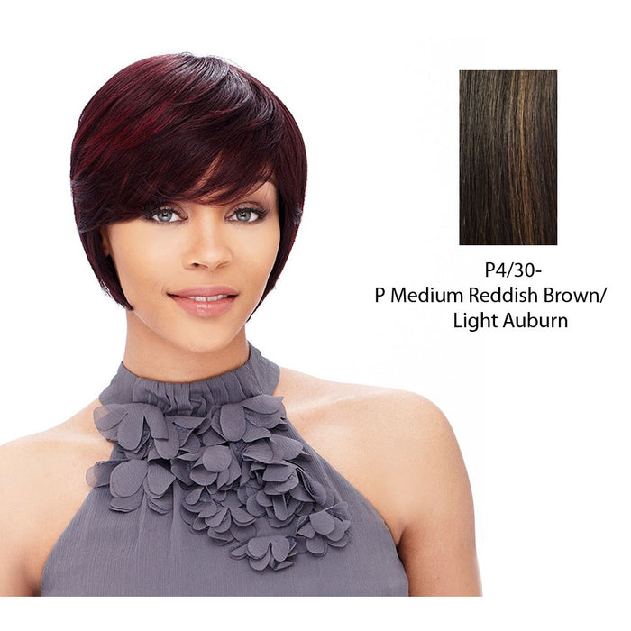 Cap Weave! Wig Human Hairvictoria,Medium brown base with light auburn highlights