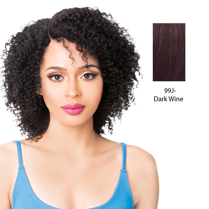 100% Brazilian Human Hair Wig Wet N Wavy Story,Dark wine
