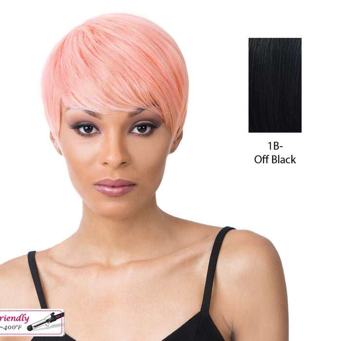 Synthetic Iron Friendly Wig Chicago,Off black