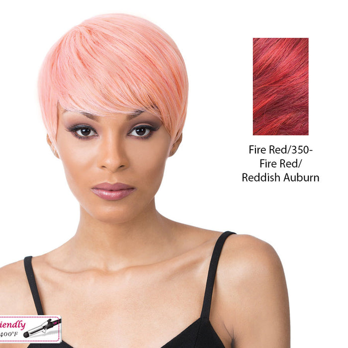 Synthetic Iron Friendly Wig Chicago,FIRE RED/350