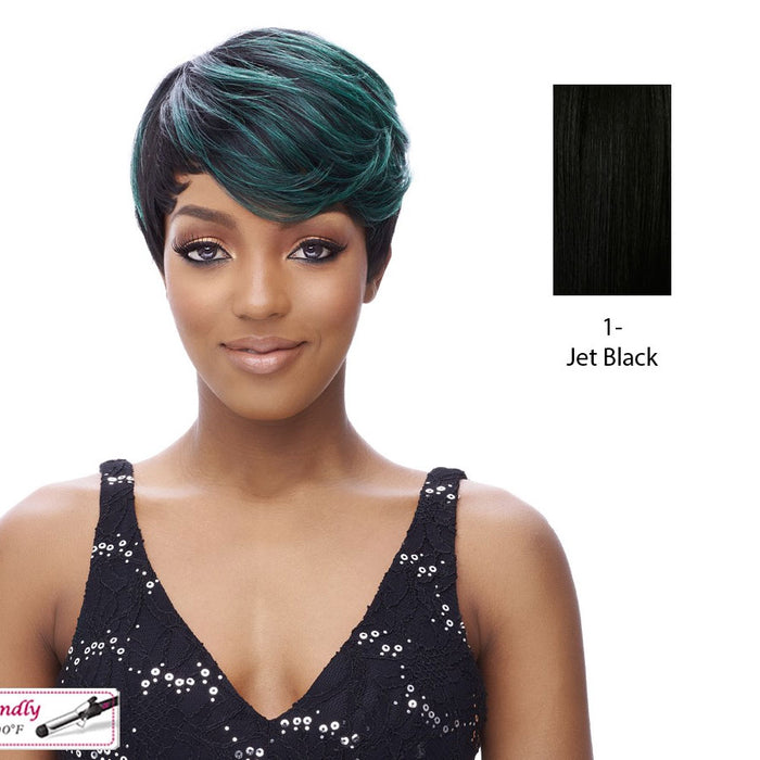 Synthetic Wig,Club,Black