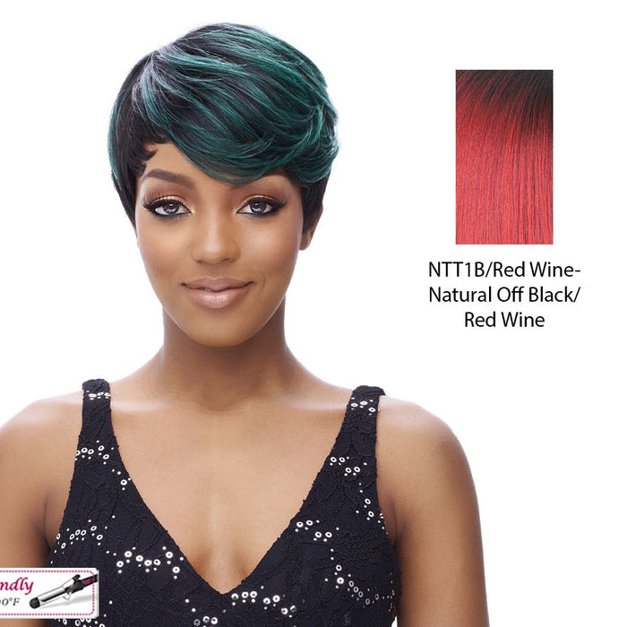 Synthetic Wig,Club,NTT1B/REDWINE