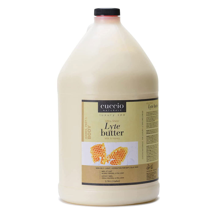 Cuccio Ultra Sheer Lyte Butter, Milk and Honey, 1 Gal.