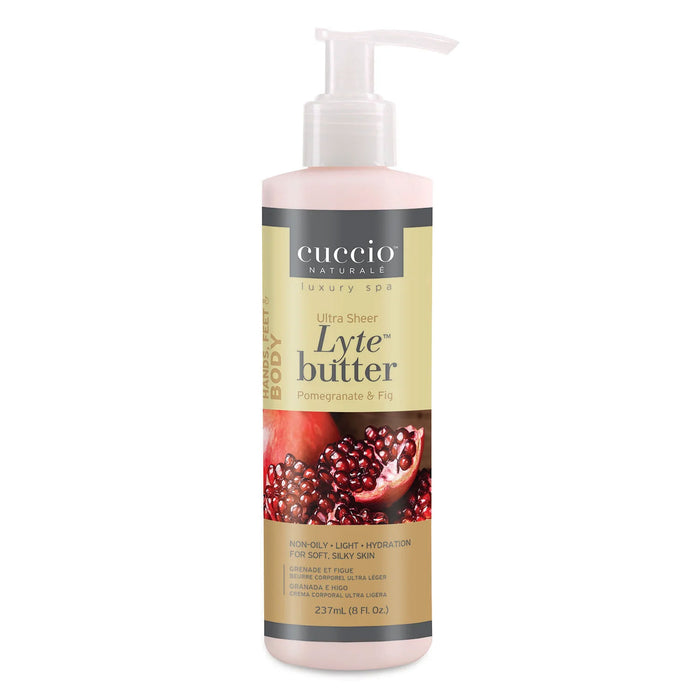 Cuccio Ultra Sheer Lyte Butter, Pomegranate and Fig, 8 Oz.