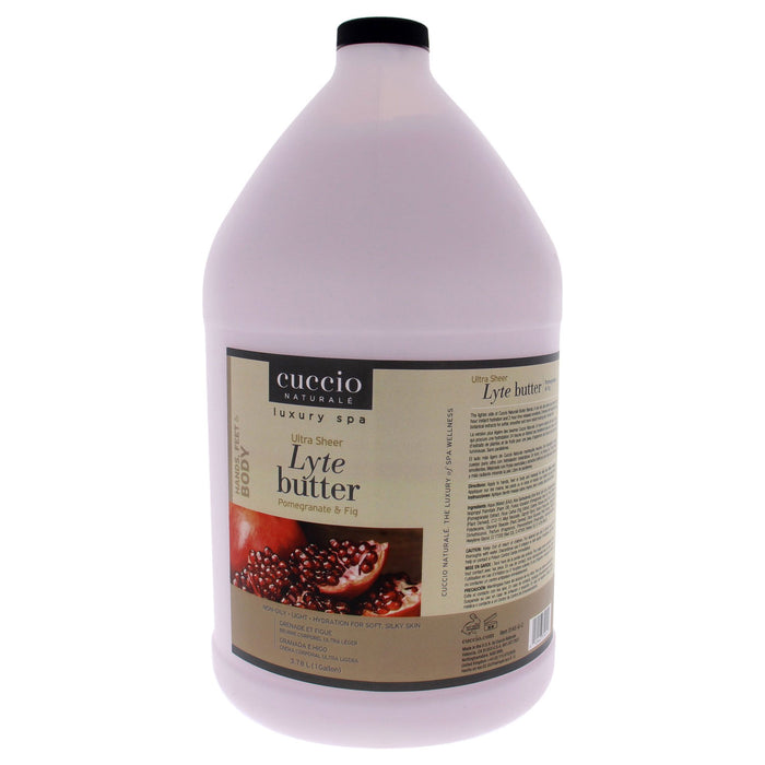 Cuccio Ultra Sheer Lyte Butter, Pomegranate and Fig, 1 Gal.