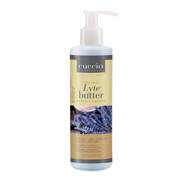 Cuccio Ultra Sheer Lyte Butter, Lavender and Chamomile, 8 Oz.