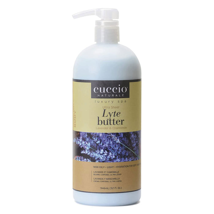 Cuccio Ultra Sheer Lyte Butter, Lavender and Chamomile, 32 Oz.