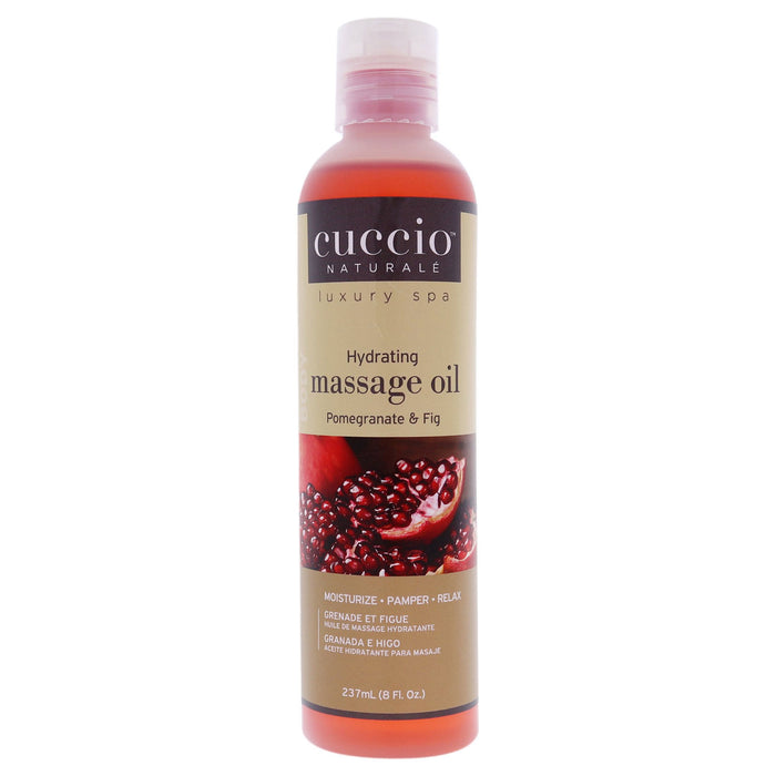 Cuccio Hydrating Massage Oil, Pomegranate and Fig, 8 Oz.