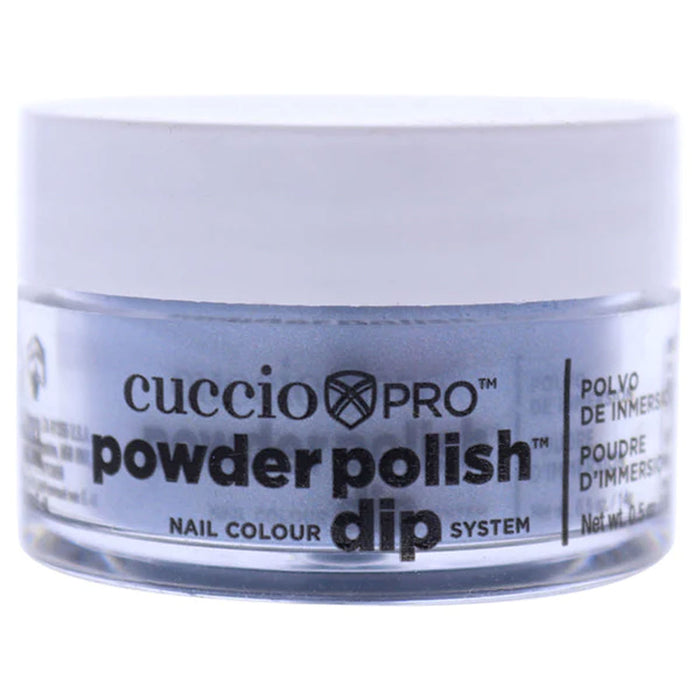 Cuccio Powder Polish, Blue with Blue Mica, 0.5 Oz.