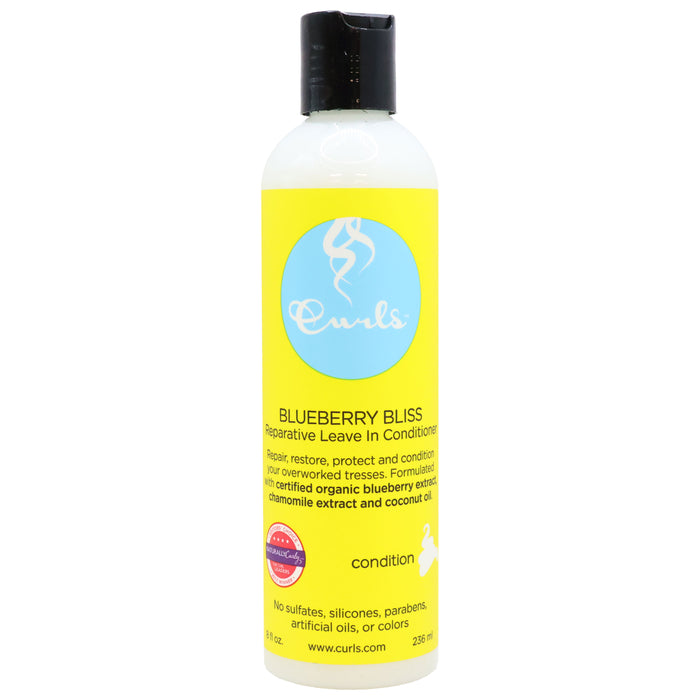Curls Blueberry Bliss Reparative Leave In Hair Conditioner 8 Oz.