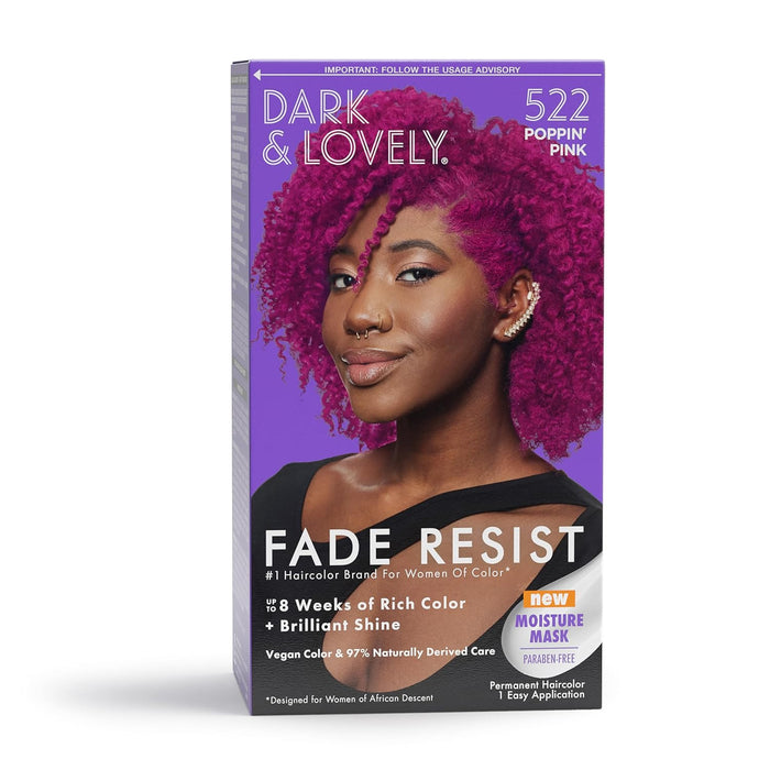 Dark And Lovely Fade Resist Hair Color,Poppin Pink,522