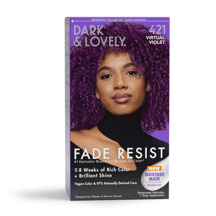 Dark And Lovely Fade Resist Hair Color,Virtural Violet,421