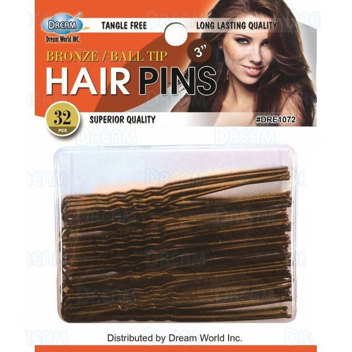 Dream World 3" Hair Pin, Bronze, 32/PK