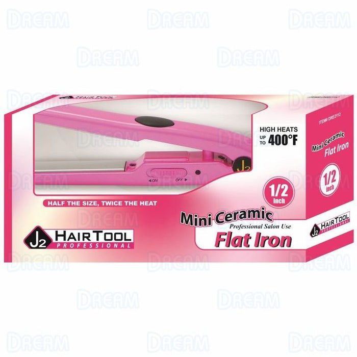 J2 Hair Flat Iron Mini Hot Pink 0.5"