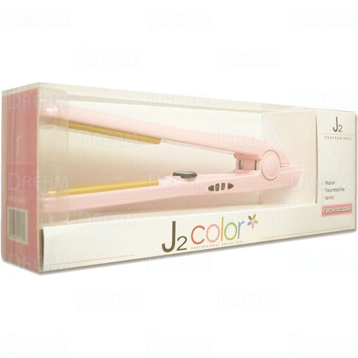 J2 Hair Color Flat Iron, Metal Pink 1"