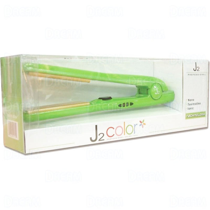 J2 Hair Color Flat Iron, Metal Lime 1"