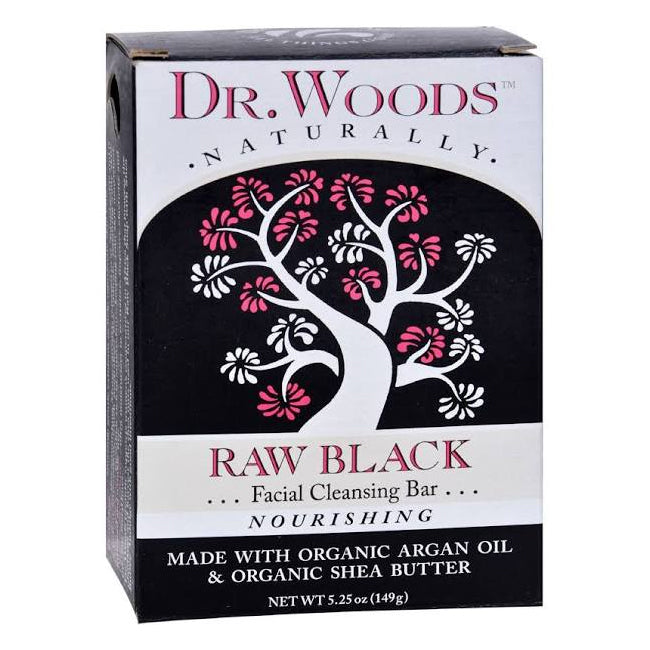 Dr. Woods Face Cleansing Bar Raw Black, 5.25 Oz.