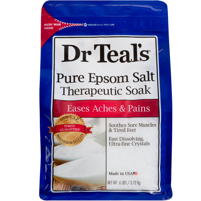 Dr Teals Epsom Salt Soaking Solution Therapeutic Relieves, 6 LB.