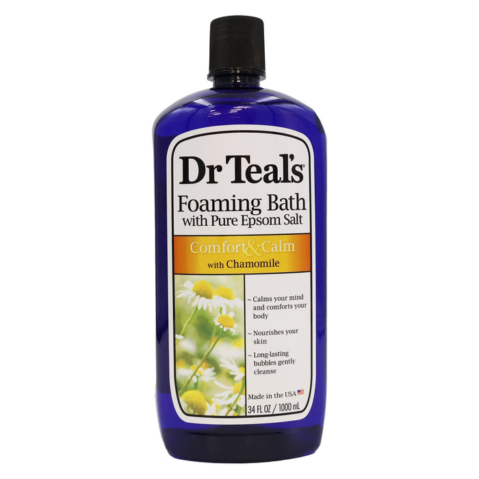 Dr Teals Epsom Salt Foaming Bath Comfort Chamomile, 34 Oz.