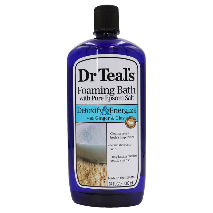 Dr Teals Epsom Salt Foaming Bath Detoxify Energize 34 Oz.