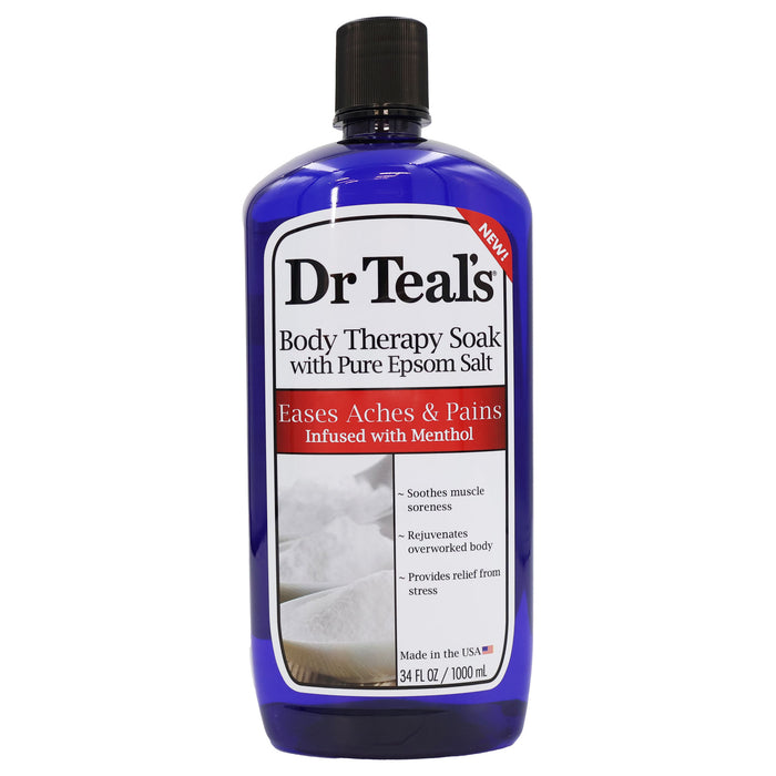 Dr Teals Epsom Salt Foaming Bath Eases Aches and Pains, 34 Oz.