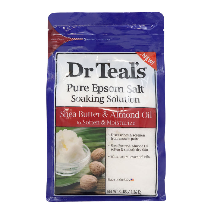 Dr Teals Epsom Salt Soaking Solution Shea Butter and Almond Oil 3 LB.