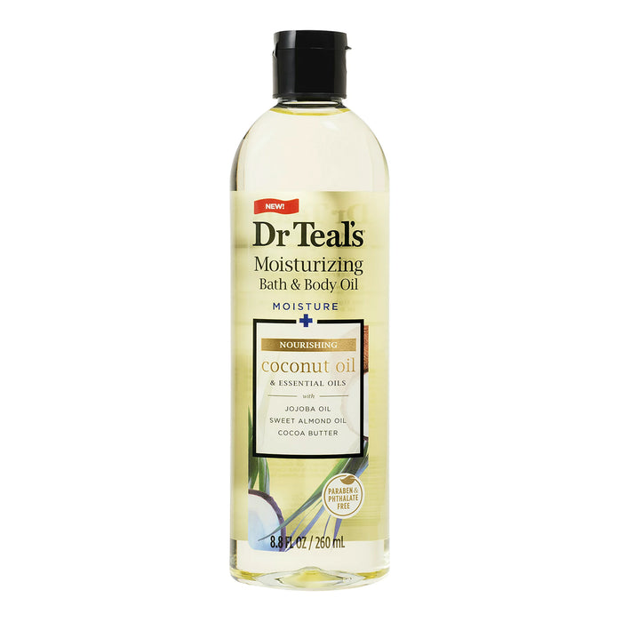 Dr Teals Moisturizing Bath and Body Oil Nourishing Coconut Oil 8.8 Oz.