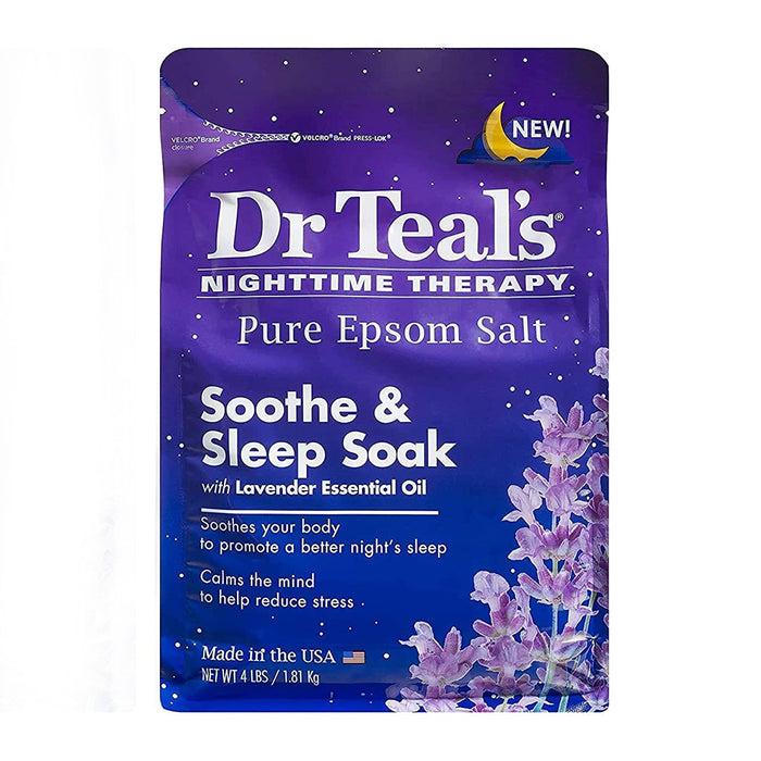 Dr Teals Epsom Salt Soaking Solution Soothe and Sleep Lavender 4 LB.