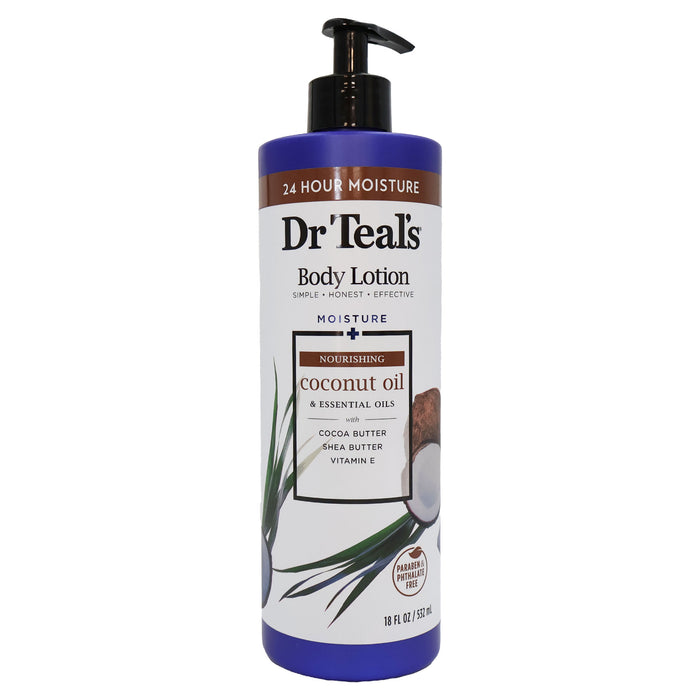 Dr Teals Body Lotion Nourishing Coconut Oil 18 Oz.