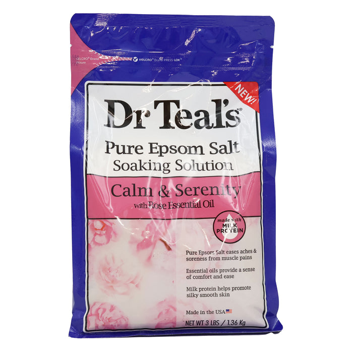 Dr Teals Epsom Salt Soaking Solution Calm and Serenity Rose 3 LB.