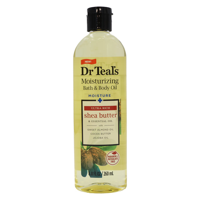 Dr Teals Moisturizing Bath and Body Oil Shea Butter Moisturizing, 8.8 Oz.