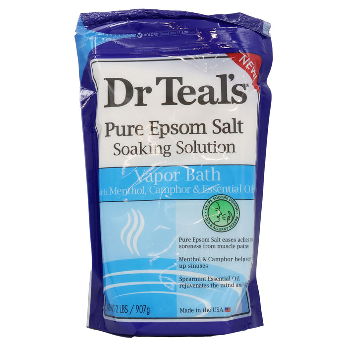 Dr Teals Epsom Salt Soaking Solution Vapor Bath 2 LB.