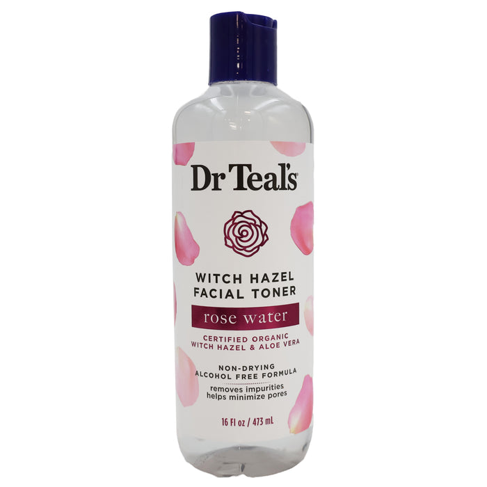 Dr Teals Witch Hazel Facial Toner Rose, 16 Oz