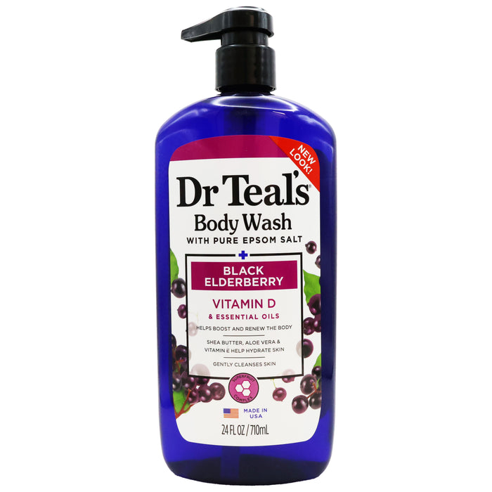 Dr Teals Body Wash Black Elderberry 24 Oz.