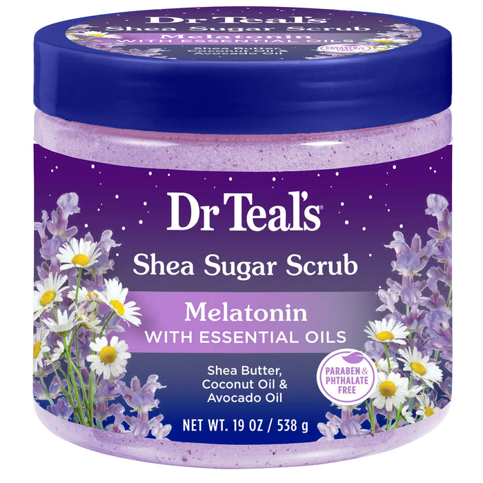 Dr Teals Shea Sugar Body Scrub Melatonin 19 Oz.