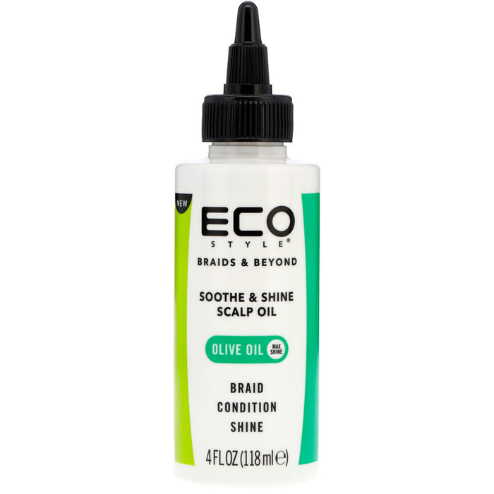 Eco Styler Gel Braid and Beyond Soothe, Shine Scalp Oil, 4 Oz.