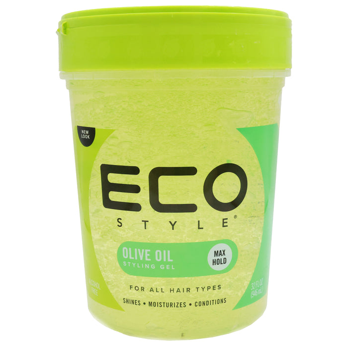 Eco Styling Gel Olive Oil, Green, 32 Oz.