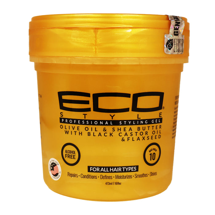 Eco Styling Gel Olive Oil and Shea Butter with Black Castor Oil and Flaxseed 16 Oz.