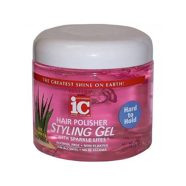 Fantasia IC Hair Polisher Styling Gel Pink Hard to Hold, 16 Oz