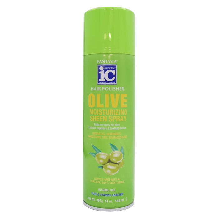Fantasia IC Hair Polisher Olive Moisturizing Sheen Spray, 14 Oz
