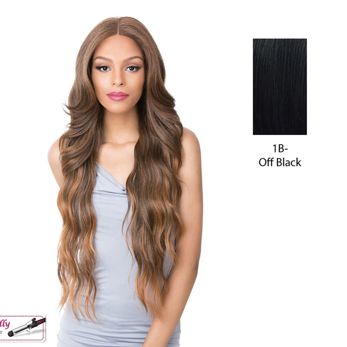 100% Synthetic Hair Lace Front Wig Frontal S Lace Dara,Off black